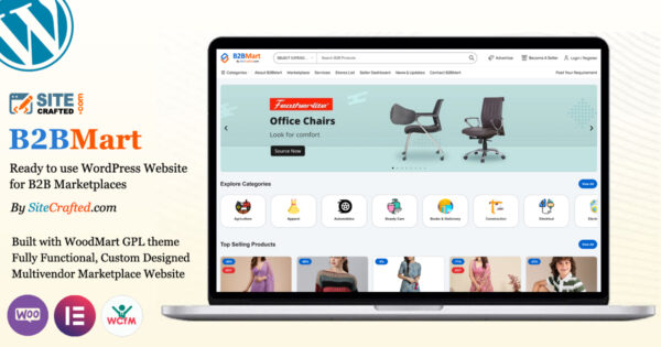 B2BMart - Ready to use WordPress Website for B2B Marketplaces - by SiteCrafted