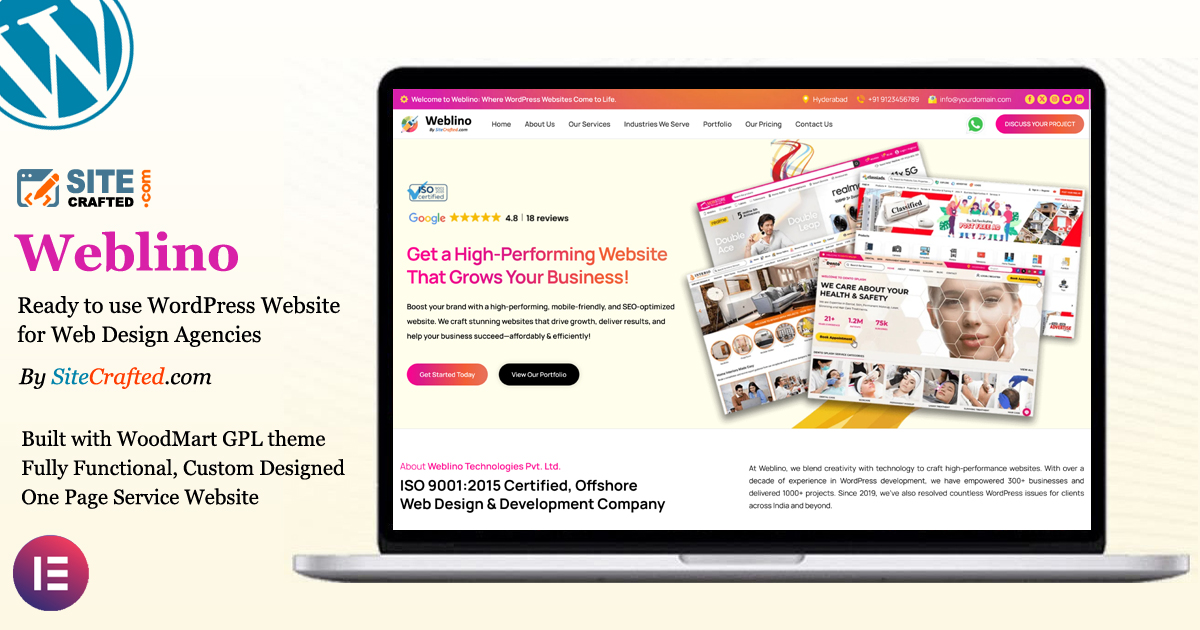 Weblino-Readymade-WordPress-Web-Design-Agency-Website-SiteCrafted.jpg Web Design Agency Website - Image 1