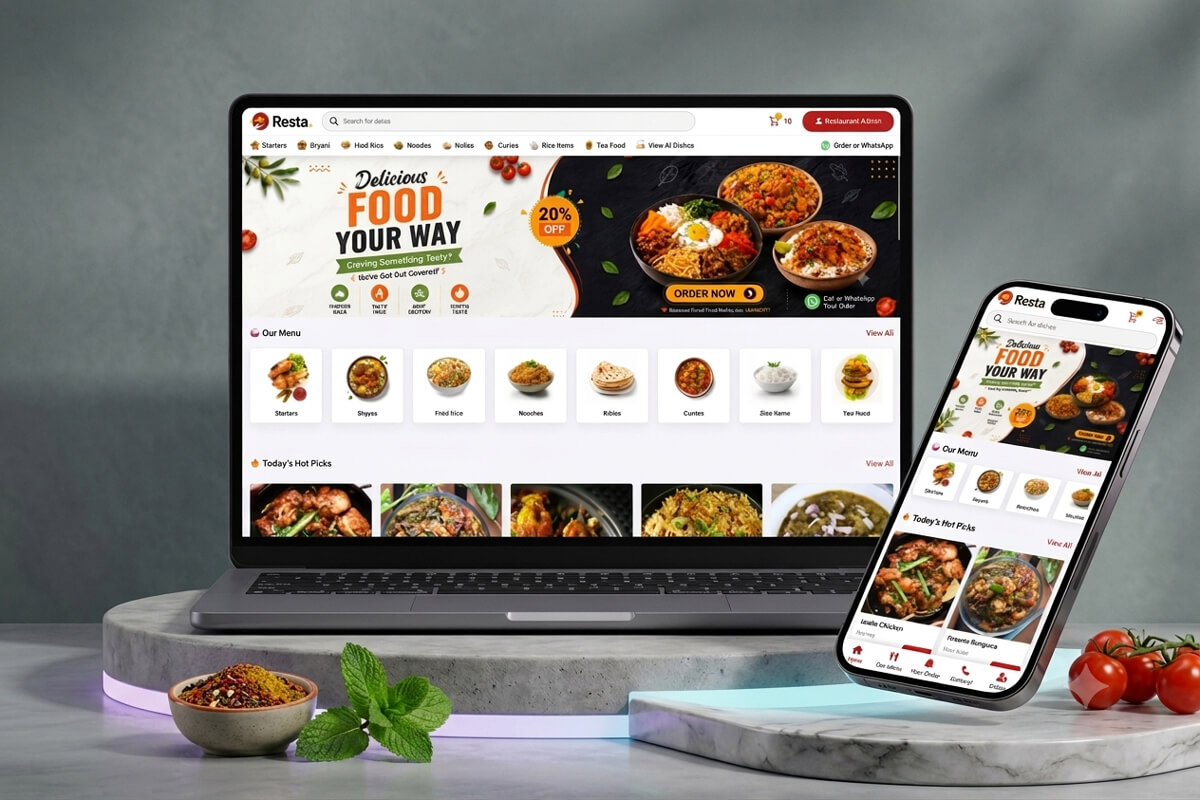 Readymade WordPress Siingle Restaurant Website With WhatsApp Food Ordering System